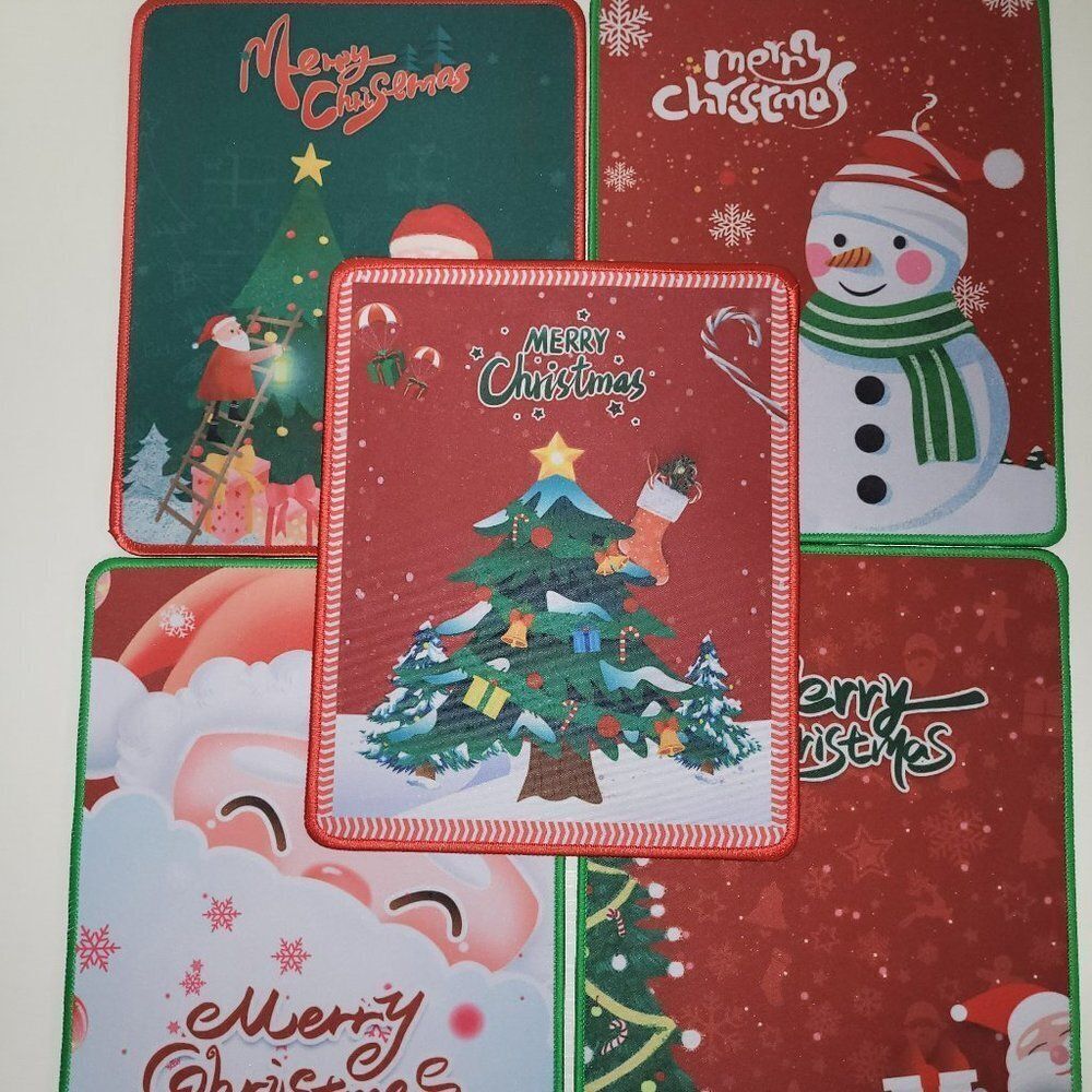 5 pc set of Christmas Mousepads